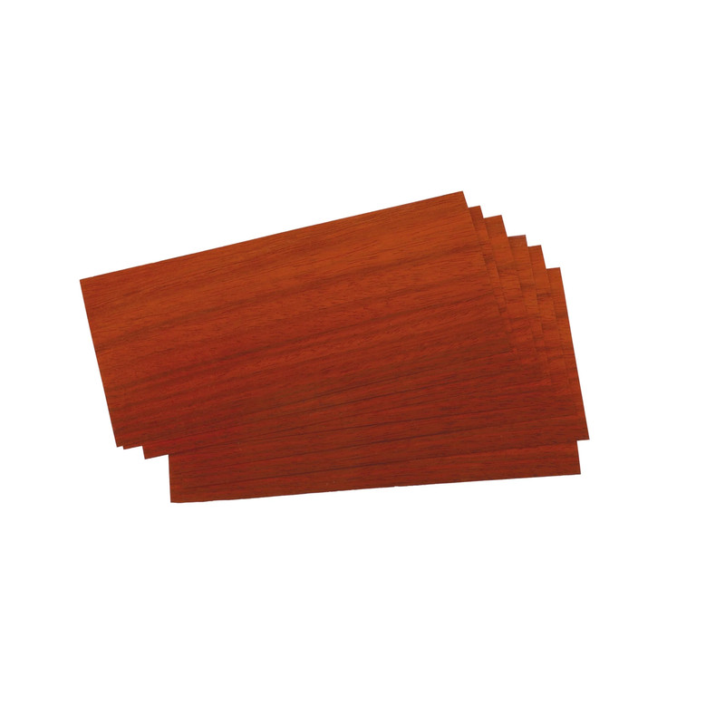 Wood Veneer Pack - 4-1/2" to 6-1/2" W - 3 Square Feet - Species:Padauk